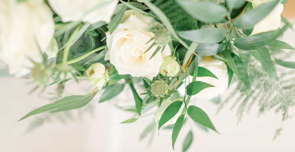 Same Day Flower Delivery in Biggleswade by local florist The Flower Mill. White flower bouquet